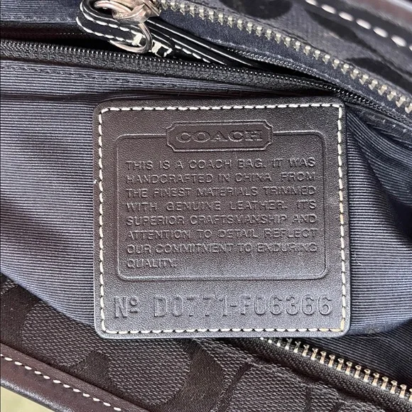 Vintage Coach Hamptons Black Signature Canvas Satchel Doctor Bag - Picture 8 of 8